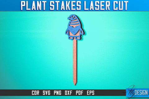 Plant Stakes Laser Cut SVG Bundle | Laser Flower Stakes SVG Design | CNC Files SVG Fly Design 