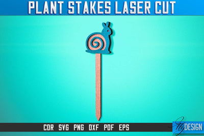 Plant Stakes Laser Cut SVG Bundle | Laser Flower Stakes SVG Design | CNC Files SVG Fly Design 