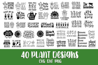 Plant Svg Bundle, Garden Svg Bundle, Funny Plant Quotes, Houseplant Svg SVG Litke Designs 