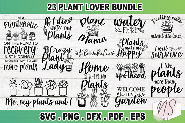 Plant SVG Bundle, Gardening svg bundle, Plant mama bundle, Plant lover shirt SVG for Cricut, Crazy plant lady SVG bundle SVG NS Arts Shop 