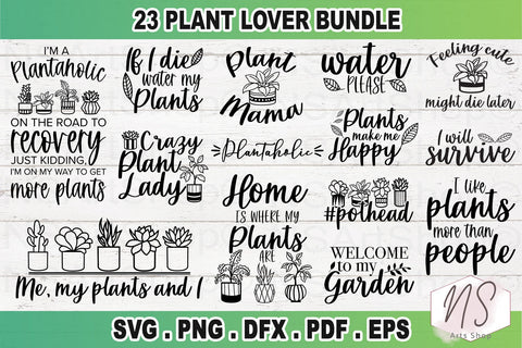 Plant SVG Bundle, Gardening svg bundle, Plant mama bundle, Plant lover shirt SVG for Cricut, Crazy plant lady SVG bundle SVG NS Arts Shop 