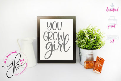 Plant SVG l You Grow Girl SVG Plant Download SVG Jen Balding 