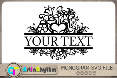 Plant Svg, Plant Split Monogram Svg, Floral Svg, Flowers Svg SVG Artinrhythm shop 