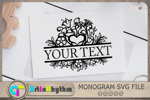 Plant Svg, Plant Split Monogram Svg, Floral Svg, Flowers Svg SVG Artinrhythm shop 