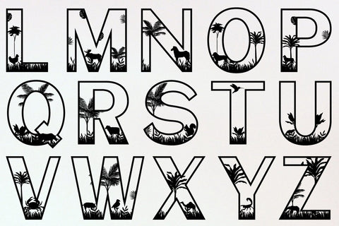 Plants and Animal Letter A-Z Svg Cut eps ai Png files SVG zafrans studio 