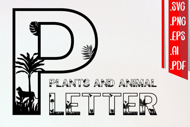 Plants and Animal Letter A-Z Svg Cut eps ai Png files SVG zafrans studio 