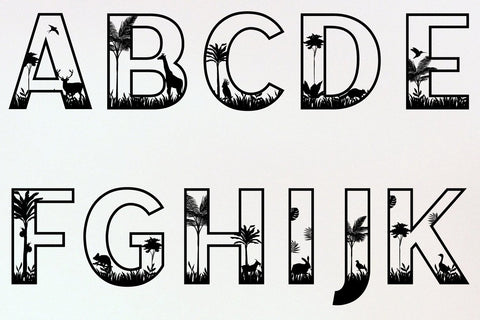 Plants and Animal Letter A-Z Svg Cut eps ai Png files SVG zafrans studio 