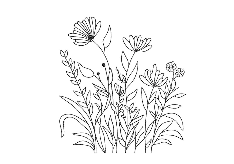 Plants Machine Embroidery Design, Flower Embroidery Flower, 5 sizes, Instant Download Embroidery/Applique DESIGNS Nino Nadaraia 