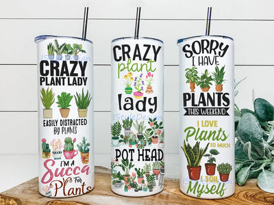 Plants Tumbler Design, Plant Quote 20oz Skinny Tumbler, Houseplant Design With Lid And Straw, Plant Life Sublimation Design, Digital Download Sublimation iStyleDesign 