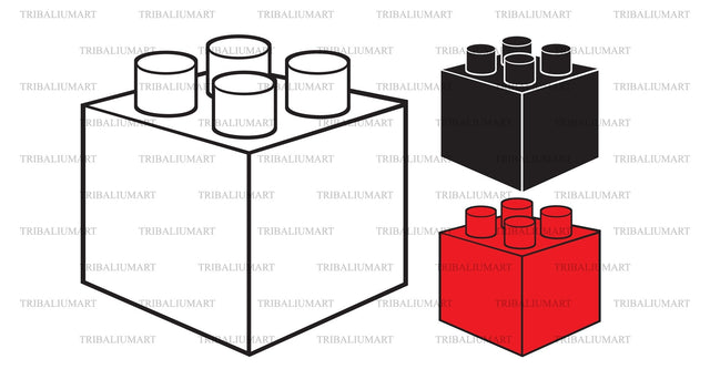Plastic building block SVG TribaliumArtSF 