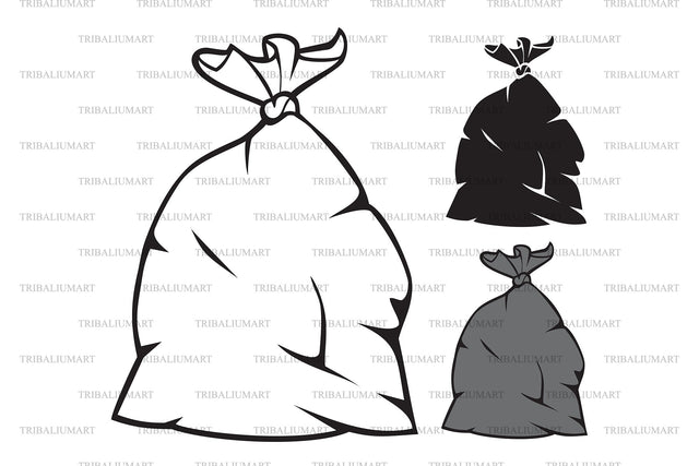Plastic Garbage Bag SVG TribaliumArtSF 