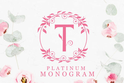 Platinum Monogram Font LetterdayStudio 