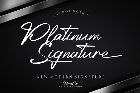 Platinum Signature Font Hans Co 