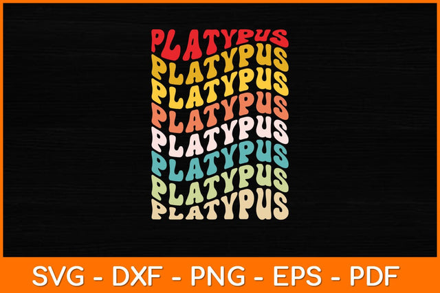 Platypus Groovy Vintage Svg Design SVG artprintfile 