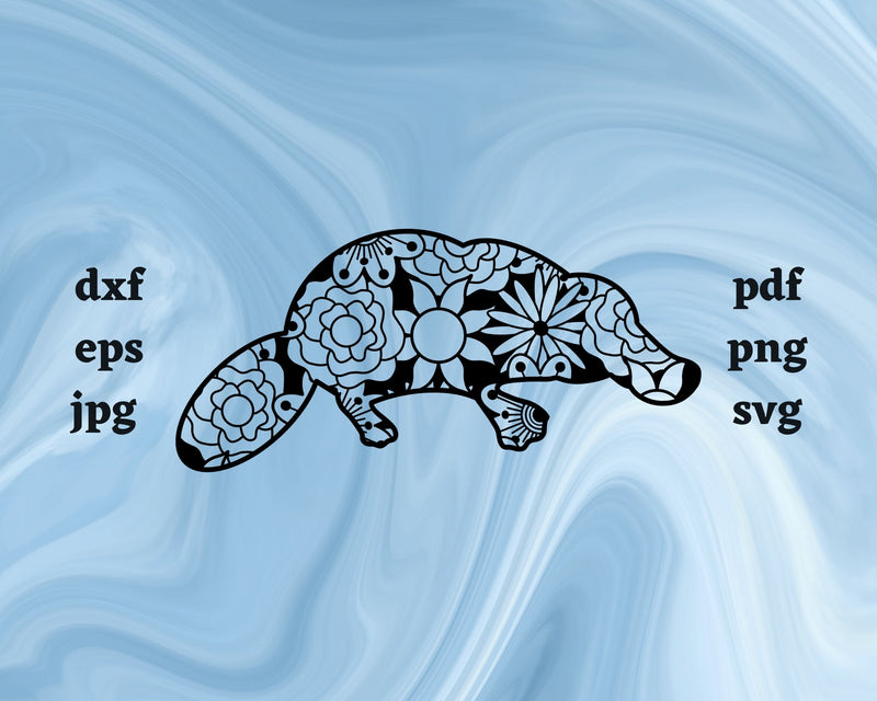 Platypus Mandala SVG Cut File SVG Northern Light SVG 