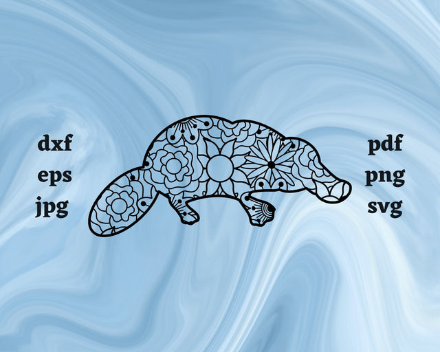 Platypus Mandala SVG Cut File SVG Northern Light SVG 