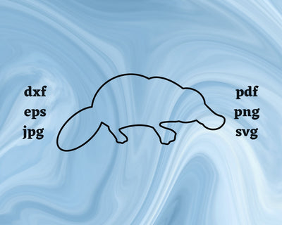 Platypus Outline SVG Cut File SVG Northern Light SVG 