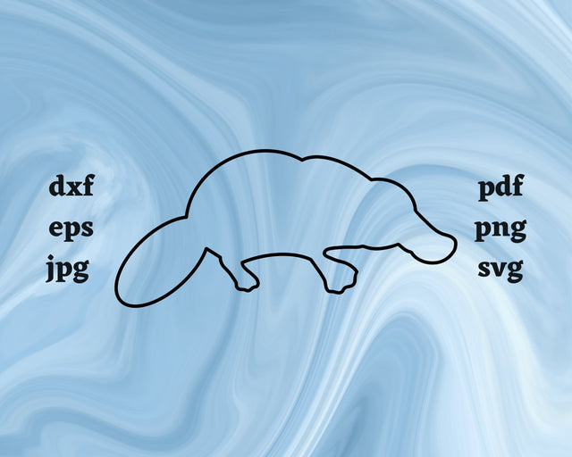 Platypus Outline SVG Cut File SVG Northern Light SVG 