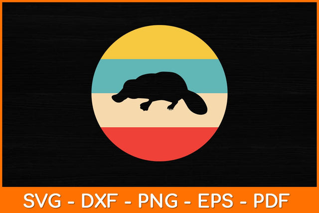 Platypus Retro Vintage Lover Svg Design SVG artprintfile 