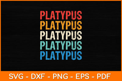 Platypus Retro Vintage Svg Design SVG artprintfile 