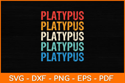 Platypus Retro Vintage Svg Design SVG artprintfile 