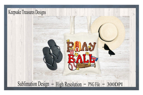 Play Ball, Gnome PNG, Hot Dog PNG, Doodle Hand Drawn, Baseball Sublimation Design, Digital Download PNG File Sublimation Keepsake Treasures Designs LLC. 