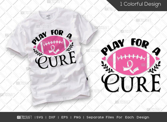 Play For The Cure SVG Cut File | Breast Cancer Svg | Fight Cancer Svg | Pink Ribbon Svg | October Svg | Cancer Awareness Svg | Breast Cancer Quote Svg SVG ETC Craft 