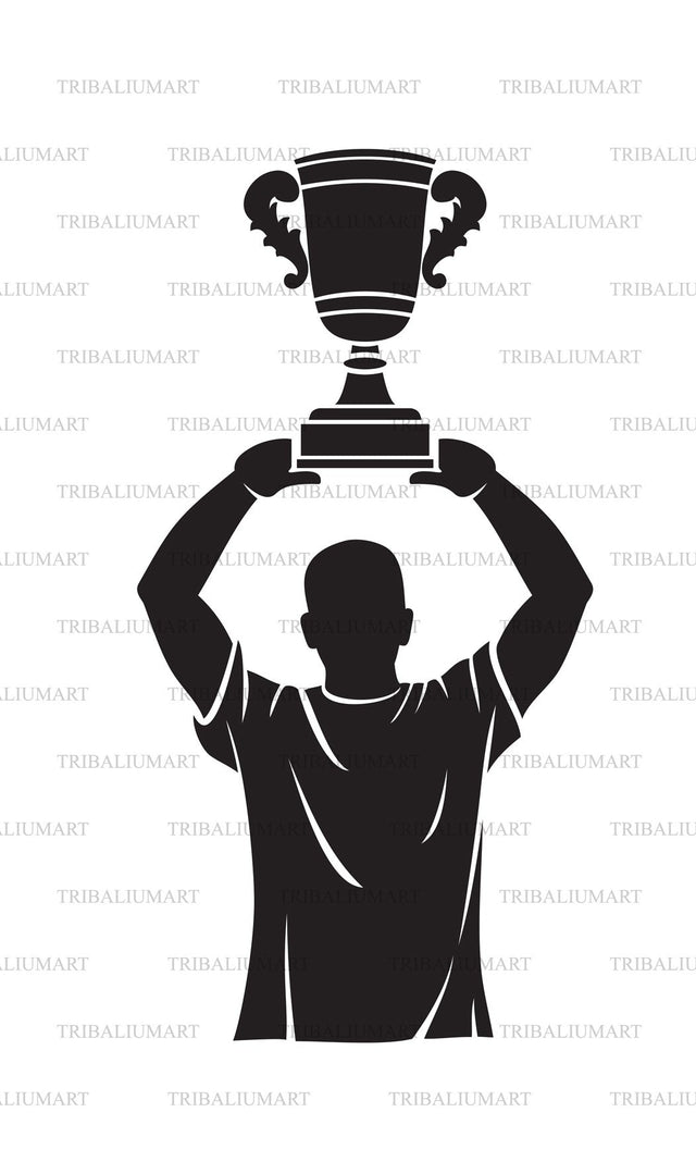 Player lifting trophy SVG TribaliumArtSF 