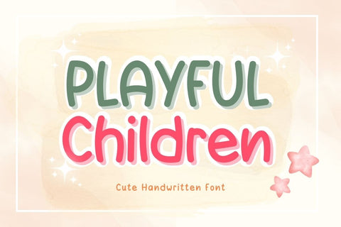 Playful Children - Handwriting Font Font AnningArts Design 