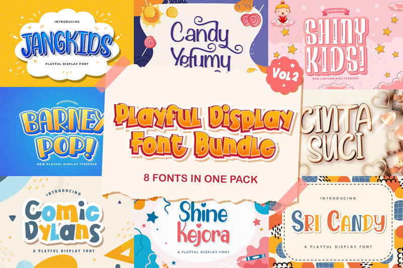 Playful Display Font Bundle Vol 2 Font StringLabs 