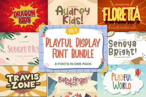 Playful Display Font Bundle Vol 4 Font StringLabs 