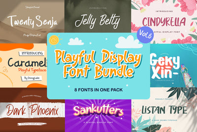 Playful Display Font Bundle Vol 6 Font StringLabs 
