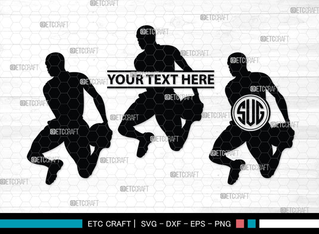 Playing Basketball Monogram, Playing Basketball Silhouette, Playing Basketball SVG, Basketball Player Silhouette Svg, Basketball Svg, SB00123 SVG ETC Craft 