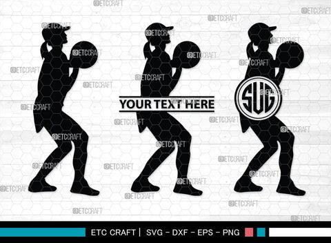 Playing Basketball Monogram, Playing Basketball Silhouette, Playing Basketball SVG, Basketball Player Silhouette Svg, Basketball Svg, SB00123 SVG ETC Craft 