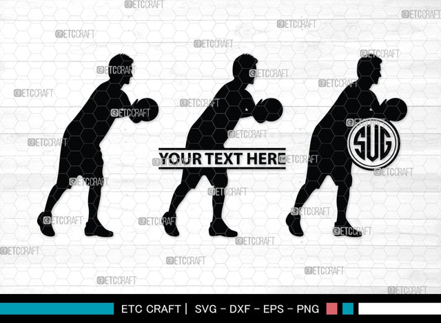 Playing Basketball Monogram, Playing Basketball Silhouette, Playing Basketball SVG, Basketball Player Silhouette Svg, Basketball Svg, SB00123 SVG ETC Craft 