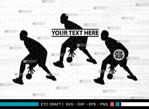 Playing Basketball Monogram, Playing Basketball Silhouette, Playing Basketball SVG, Basketball Player Silhouette Svg, Basketball Svg, SB00123 SVG ETC Craft 