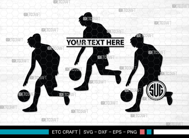 Playing Basketball Monogram, Playing Basketball Silhouette, Playing Basketball SVG, Basketball Player Silhouette Svg, Basketball Svg, SB00123 SVG ETC Craft 