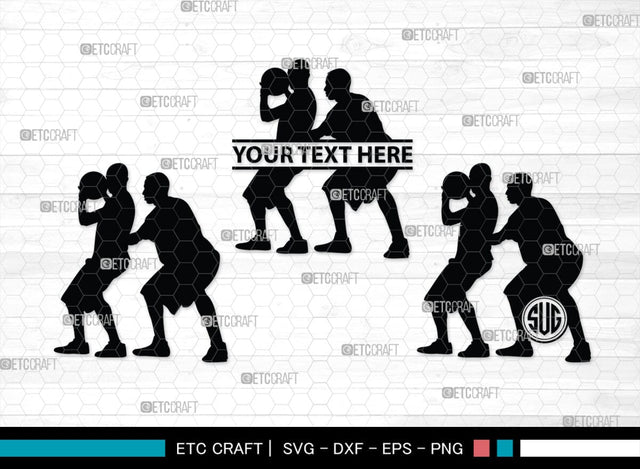 Playing Basketball Monogram, Playing Basketball Silhouette, Playing Basketball SVG, Basketball Player Silhouette Svg, Basketball Svg, SB00123 SVG ETC Craft 