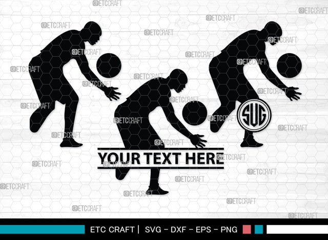 Playing Basketball Monogram, Playing Basketball Silhouette, Playing Basketball SVG, Basketball Player Silhouette Svg, Basketball Svg, SB00123 SVG ETC Craft 