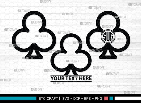 Playing Cards Monogram, Playing Cards Silhouette, Playing Cards SVG, Spades Svg, Ace Card Svg, Clubs Cards Svg, Playing Hearts Svg, Playing Cards Icon Bundle, SB00430 SVG ETC Craft 