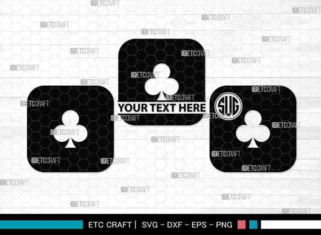 Playing Cards Monogram, Playing Cards Silhouette, Playing Cards SVG, Spades Svg, Ace Card Svg, Clubs Cards Svg, Playing Hearts Svg, Playing Cards Icon Bundle, SB00430 SVG ETC Craft 