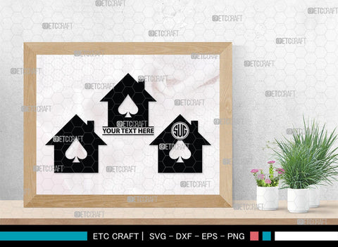 Playing Cards Monogram, Playing Cards Silhouette, Playing Cards SVG, Spades Svg, Ace Card Svg, Clubs Cards Svg, Playing Hearts Svg, Playing Cards Icon Bundle, SB00430 SVG ETC Craft 