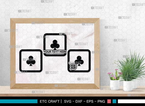 Playing Cards Monogram, Playing Cards Silhouette, Playing Cards SVG, Spades Svg, Ace Card Svg, Clubs Cards Svg, Playing Hearts Svg, Playing Cards Icon Bundle, SB00430 SVG ETC Craft 