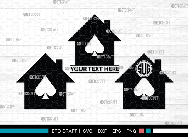 Playing Cards Monogram, Playing Cards Silhouette, Playing Cards SVG, Spades Svg, Ace Card Svg, Clubs Cards Svg, Playing Hearts Svg, Playing Cards Icon Bundle, SB00430 SVG ETC Craft 