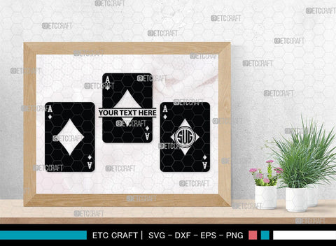 Playing Cards Monogram, Playing Cards Silhouette, Playing Cards SVG, Spades Svg, Ace Card Svg, Clubs Cards Svg, Playing Hearts Svg, SB00429 SVG ETC Craft 