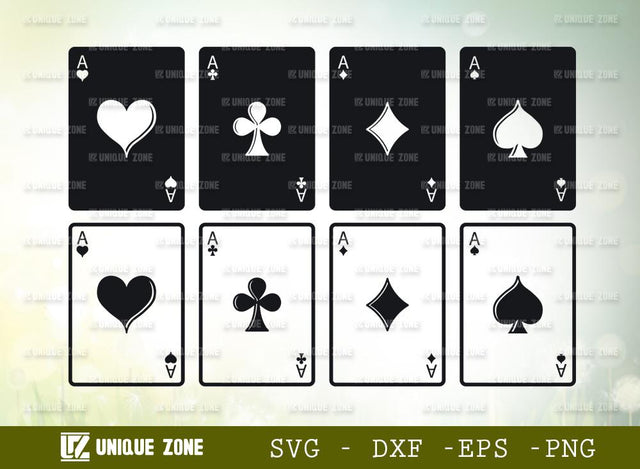 Playing Cards | Poker Cards | Cards | Hearts | Spades | Clubs | Royal Flush | Gaming Cards SVG Unique Zone 