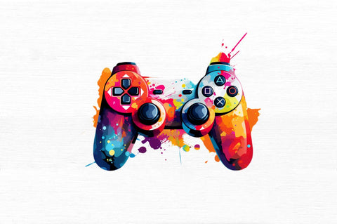 Playing Games Controller Clipart Bundle Sublimation Regulrcrative 