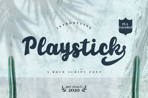 Playstick - Bold Script Font Font Ibey Design 