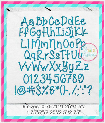 Playtime Embroidery Font Font Creative Appliques 