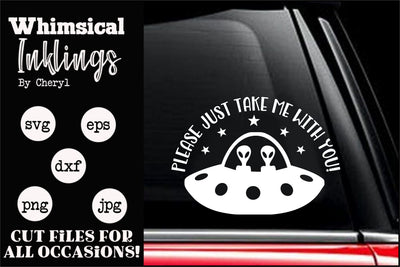 Please Just Take Me With You SVG SVG Whimsical Inklings 
